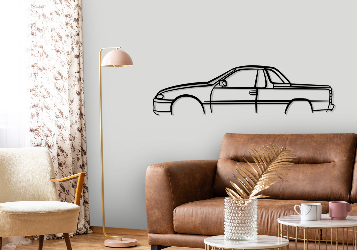 1997 VS Maloo Ute -  Classic Silhouette Metal Wall Art