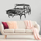 1996 Nissan GQ Patrol - Front Angle Silhouette Metal Wall Art