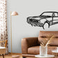 1970 HG Holden Monaro Front Angle Silhouette Metal Wall Art