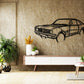 1970 HG Holden Monaro Front Angle Silhouette Metal Wall Art