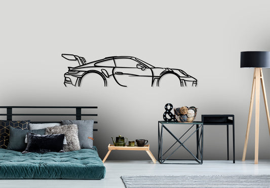 2022 porsche gt3 rs - Classic Silhouette Metal Wall Art