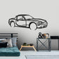 2005 Mazda mx5 2nd gen NB - Front Angle Silhouette Metal Wall Art