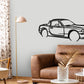 2005 Mazda mx5 2nd gen NB - Front Angle Silhouette Metal Wall Art