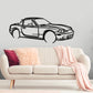 2005 Mazda mx5 2nd gen NB - Front Angle Silhouette Metal Wall Art