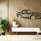 2005 Mazda mx5 2nd gen NB - Front Angle Silhouette Metal Wall Art