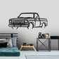 1980 Chevrolet C10 Scottsdale - Front Angle Silhouette Metal Wall Art