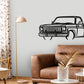 1980 Chevrolet C10 Scottsdale - Front Angle Silhouette Metal Wall Art