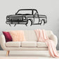 1980 Chevrolet C10 Scottsdale - Front Angle Silhouette Metal Wall Art