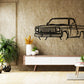 1980 Chevrolet C10 Scottsdale - Front Angle Silhouette Metal Wall Art