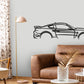 2020 GT350 Mustang - Classic Silhouette Metal Wall Art