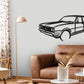 1969 Holden Premier Front Angle Silhouette Metal Wall Art