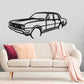 1969 Holden Premier Front Angle Silhouette Metal Wall Art