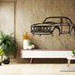 1969 Alfa Romeo Giulia 1750 GTV - Front Angle Silhouette Metal Wall Art