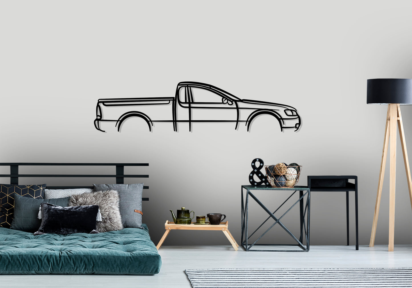 2004 Ford Falcon ute xr6 - Classic Silhouette Metal Wall Art