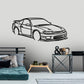 1999 Nissan s15 - Front Angle Silhouette Metal Wall Art