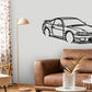 1999 Nissan s15 - Front Angle Silhouette Metal Wall Art