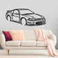 1999 Nissan s15 - Front Angle Silhouette Metal Wall Art