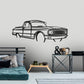 1965 Ford XP Ute - Front Angle Silhouette Metal Wall Art