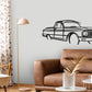 1965 Ford XP Ute - Front Angle Silhouette Metal Wall Art