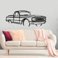 1965 Ford XP Ute - Front Angle Silhouette Metal Wall Art