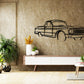 1965 Ford XP Ute - Front Angle Silhouette Metal Wall Art