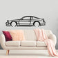 1998 Nissan 180SX Detailed Silhouette Metal Wall Art