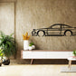 1998 Nissan 180SX Detailed Silhouette Metal Wall Art