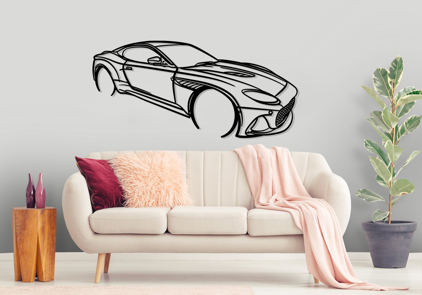 2020 Aston Martin Angle Silhouette Metal Wall Art