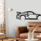 Porsche GT2 RS Detailed Silhouette Metal Wall Art