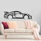 Porsche GT2 RS Detailed Silhouette Metal Wall Art