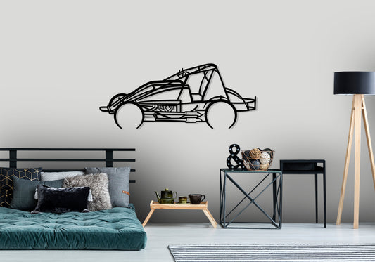 Wingless Sprintcar -  Detailed Silhouette Metal Wall Art