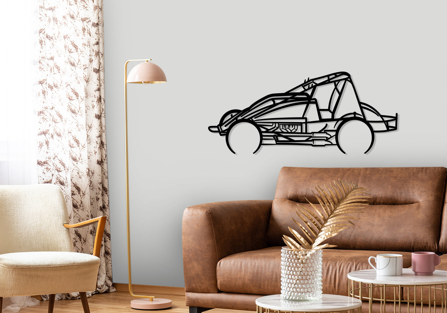 Wingless Sprintcar -  Detailed Silhouette Metal Wall Art