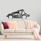 Wingless Sprintcar -  Detailed Silhouette Metal Wall Art