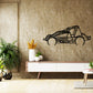 Wingless Sprintcar -  Detailed Silhouette Metal Wall Art