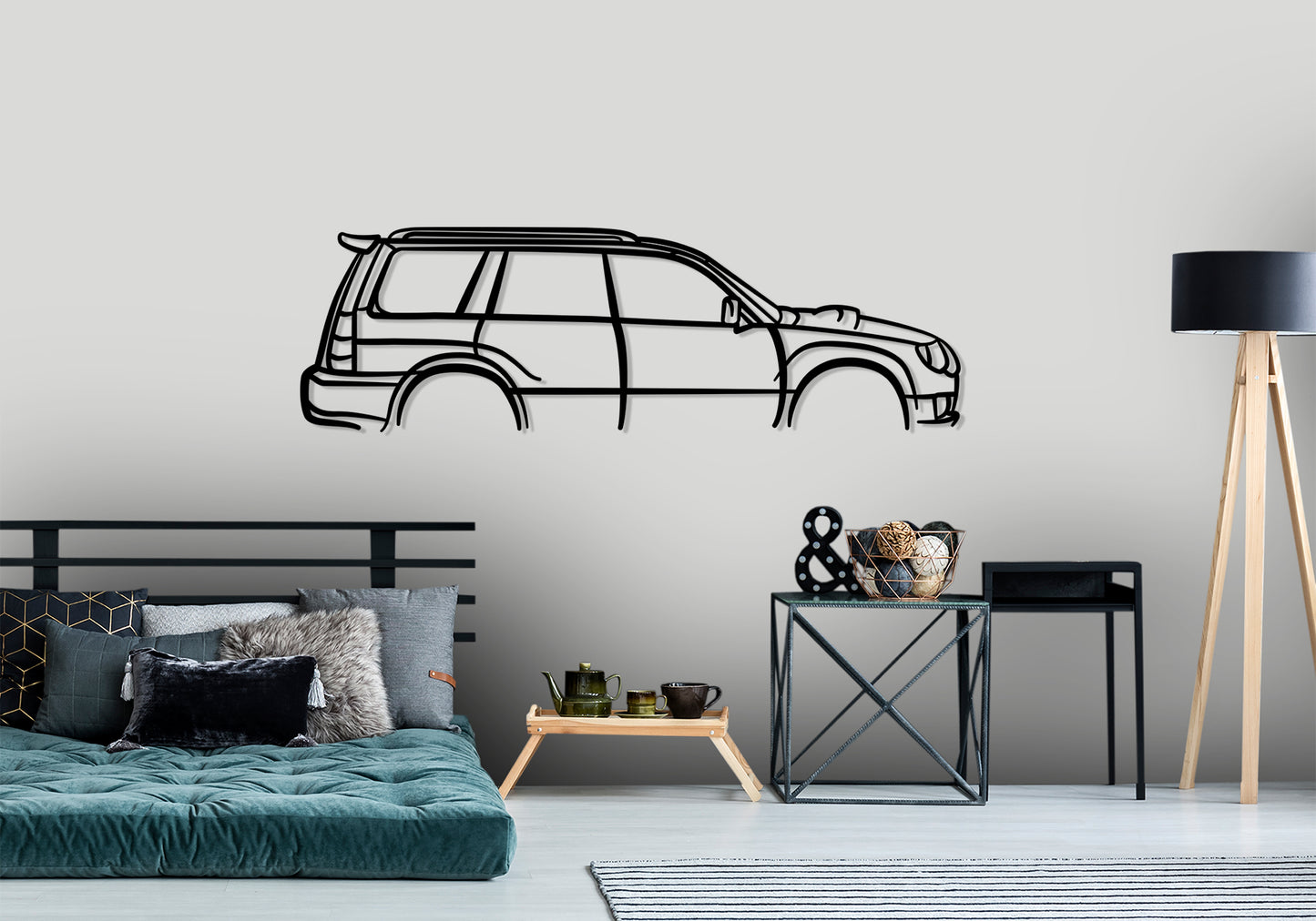 2006 Subaru forester - Classic Silhouette Metal Wall Art