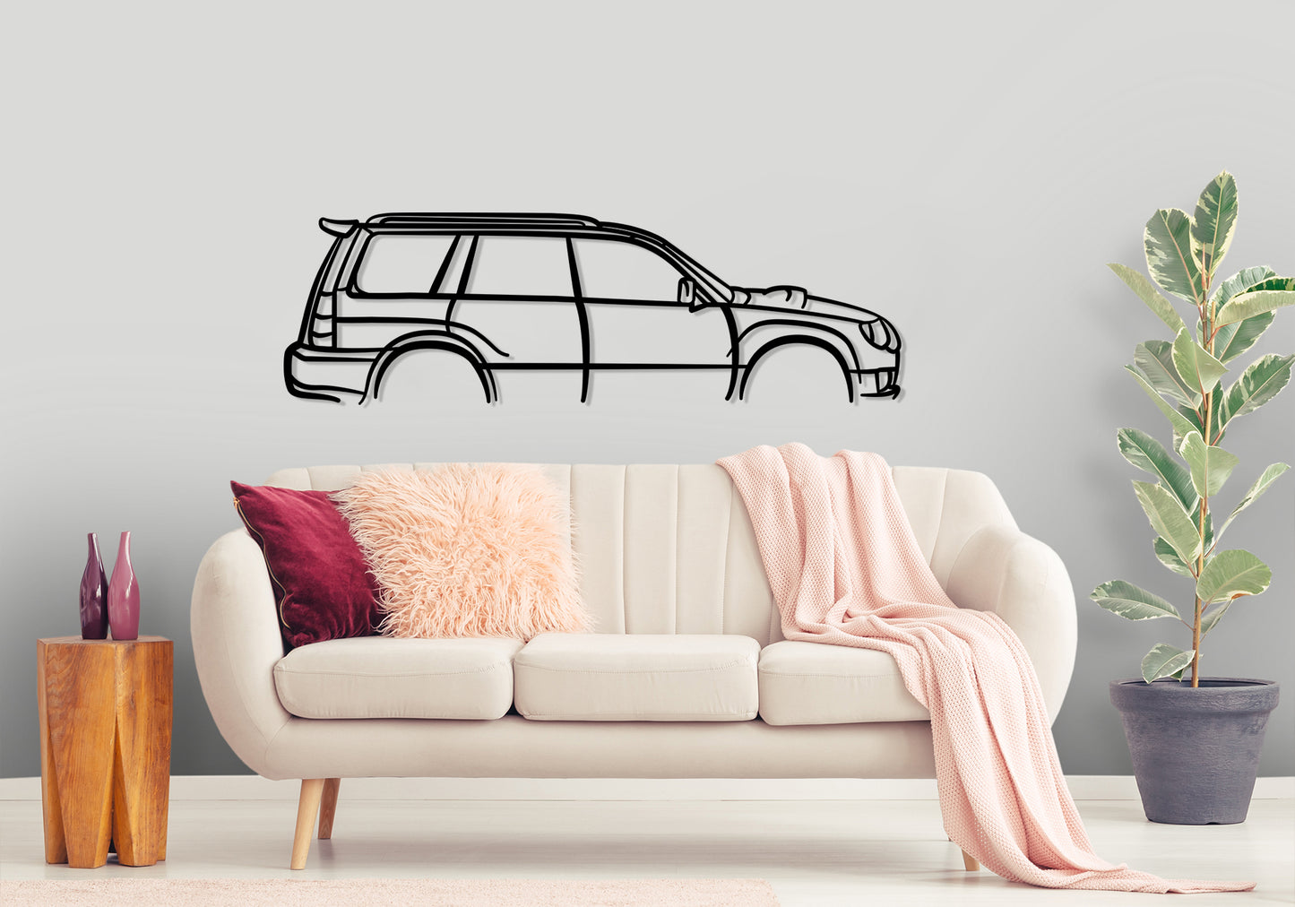 2006 Subaru forester - Classic Silhouette Metal Wall Art