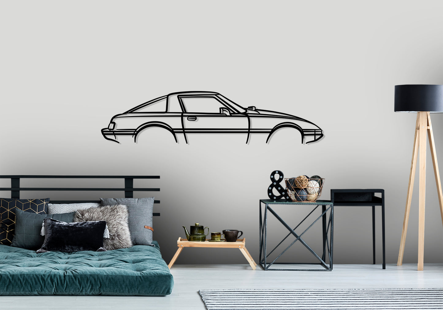 1982 Mazda rx7 FB series 2 - Classic Silhouette Metal Wall Art