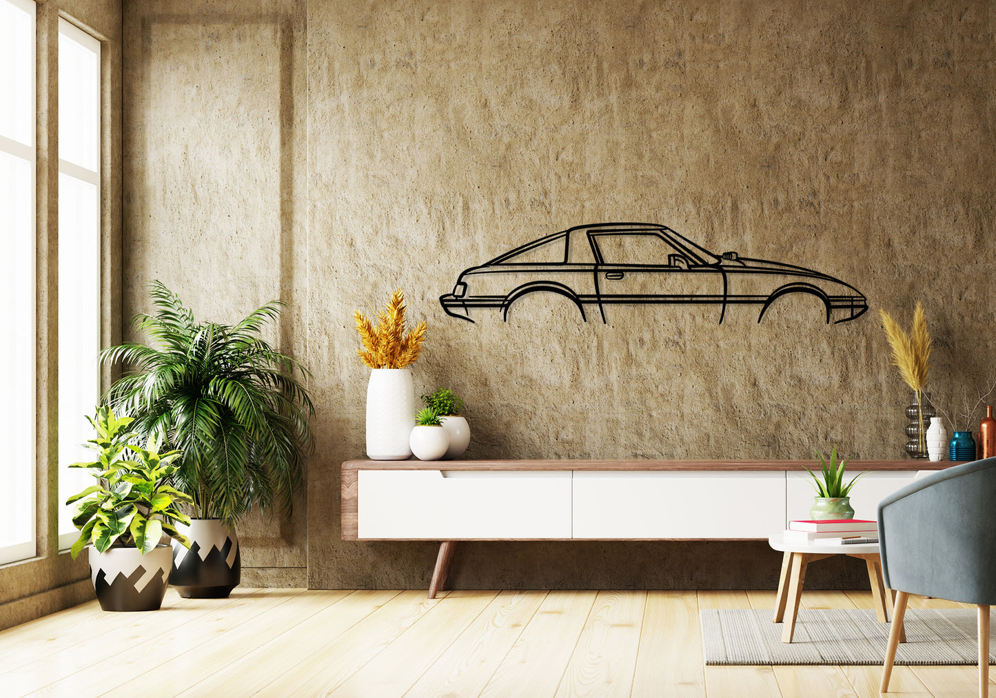 1982 Mazda rx7 FB series 2 - Classic Silhouette Metal Wall Art