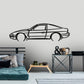 1990 Nissan 180SX - Detailed Silhouette Metal Wall Art