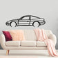 1990 Nissan 180SX - Detailed Silhouette Metal Wall Art