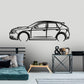 2008 Subaru Impreza WTX Hatchback - Detailed Silhouette Metal Wall Art