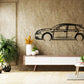 2008 Subaru Impreza WTX Hatchback - Detailed Silhouette Metal Wall Art