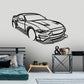 2018 Ford Mustang - Front Angle Silhouette Metal Wall Art