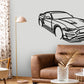 2018 Ford Mustang - Front Angle Silhouette Metal Wall Art