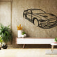 2018 Ford Mustang - Front Angle Silhouette Metal Wall Art