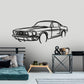 1968 Ford Mustang GT Fastback - Front Angle Silhouette Metal Wall Art