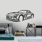 2013 SLS 63 AMG Black Series - Front Angle Silhouette Metal Wall Art