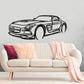 2013 SLS 63 AMG Black Series - Front Angle Silhouette Metal Wall Art