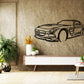 2013 SLS 63 AMG Black Series - Front Angle Silhouette Metal Wall Art