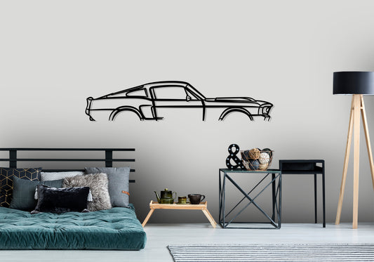 1967 Ford Mustang Eleanor -  Classic Silhouette Metal Wall Art